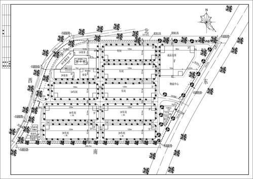 食品廠廠區廠房綜合規劃總圖鳥瞰圖設計